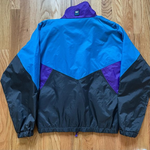 Vtg 80's 90's Pacific Trail Color Block Windbreaker Track Jacket Sz L (14/16) - Picture 3 of 13